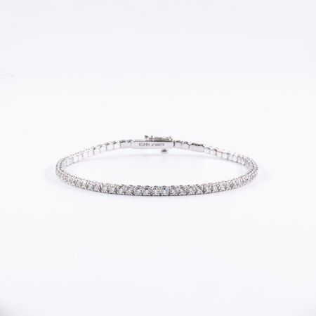 Bracelet rivière or blanc & diamants 2,00ct