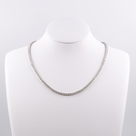 Collier rivière or blanc & diamants 7,60ct