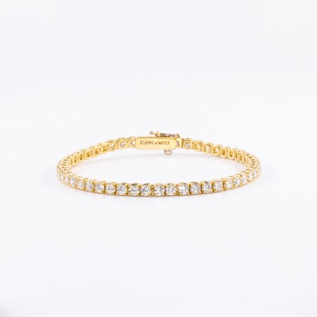 Bracelet rivière or jaune & diamants 5,30ct