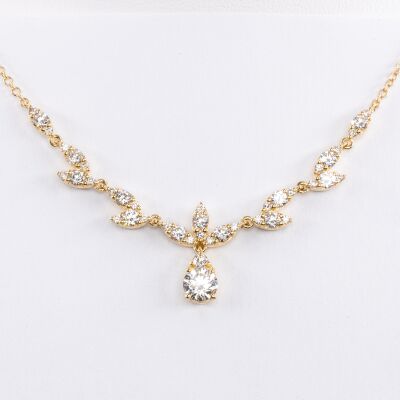 Collier Babylone or jaune & diamants