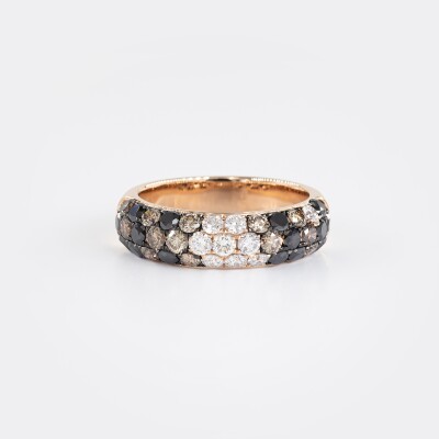 Bague Crépuscule or rose & diamants