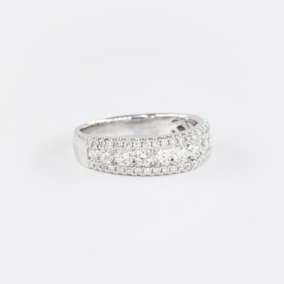 Bague Chantilly or blanc & diamants