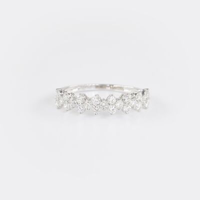 Bague Crépidante or blanc & diamants