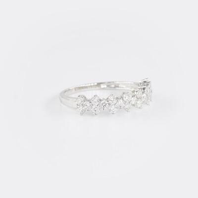 Bague Crépidante or blanc & diamants