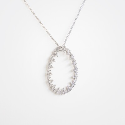 Collier Crépidante or blanc & diamants