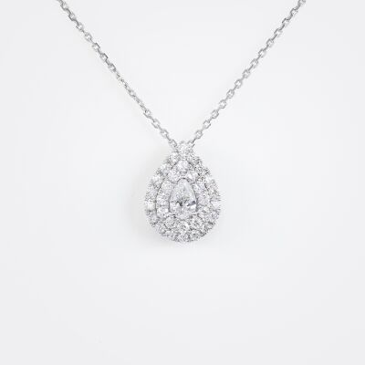 Collier Bermudes or blanc & diamants