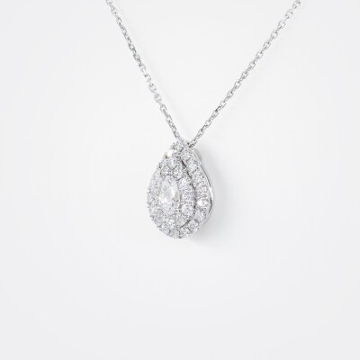 Collier Bermude or blanc & diamants