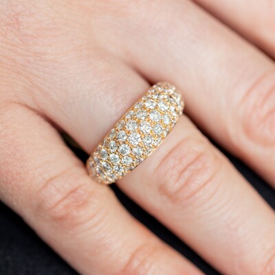 Jonc Sparkles or rose & diamants 