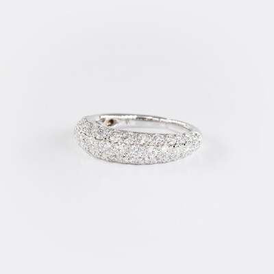 Jonc Sparkles or blanc & diamants 