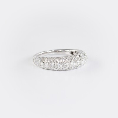 Jonc Sparkles or blanc & diamants 