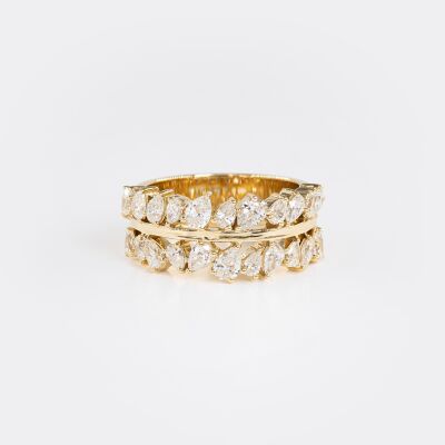 Bague Babylone or jaune & diamants