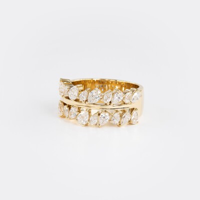 Bague Babylone or jaune & diamants