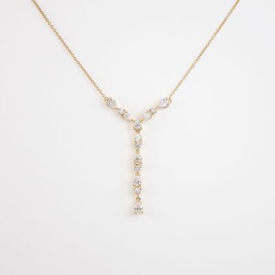 Collier Babylone or jaune & diamants