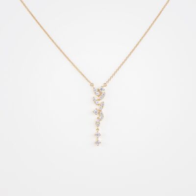 Collier Babylone or jaune & diamants