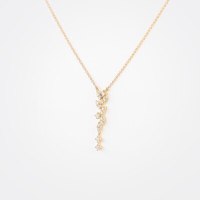 Collier Babylone or jaune & diamants