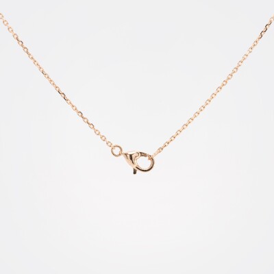 Collier Rainbow Ovale or rose & saphirs multicolores