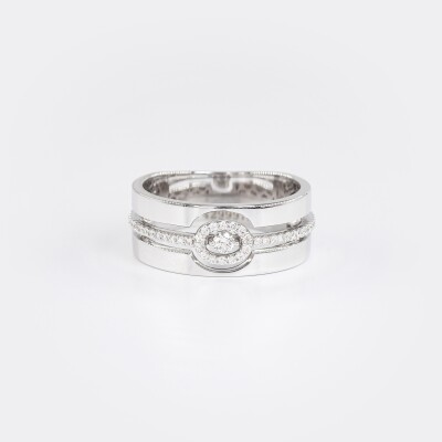 Bague Odyssée or blanc & diamants