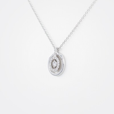 Collier Odyssée or blanc & diamants