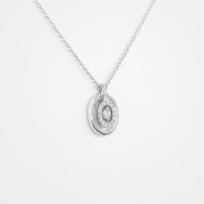 Collier Odyssée or blanc & diamants