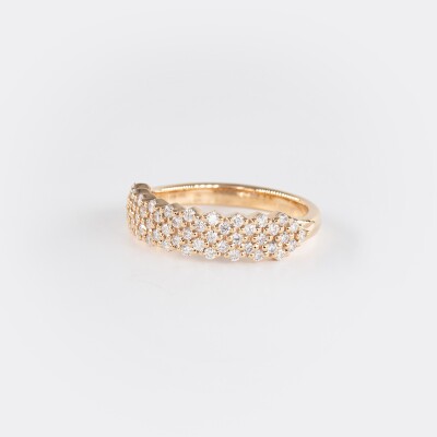 Bague Alizée or rose & diamants