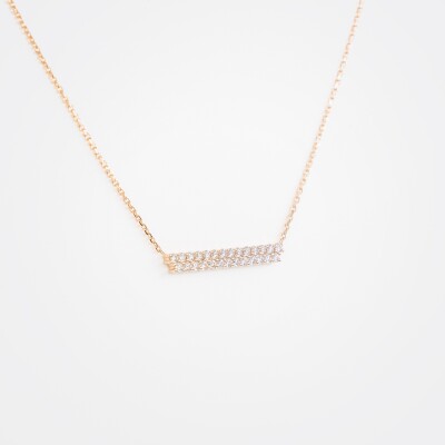 Collier Alizée or rose & diamants