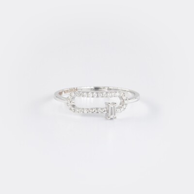 Bague L'étincelle or blanc & diamants