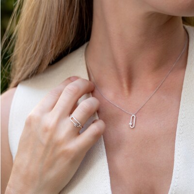 Bague L'étincelle or blanc & diamants