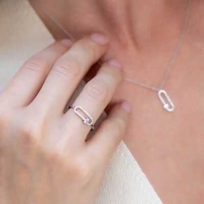 Bague L'étincelle or blanc & diamants