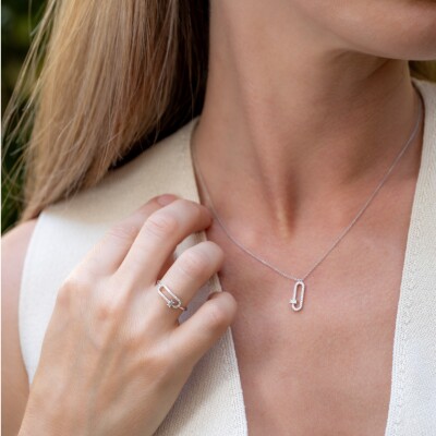 Collier L'étincelle or blanc & diamants