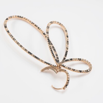 Boucles d'oreilles Crépuscule or rose & diamants