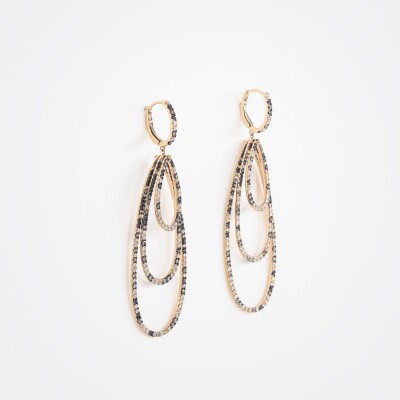 Boucles d'oreilles Crépuscule or rose & diamants