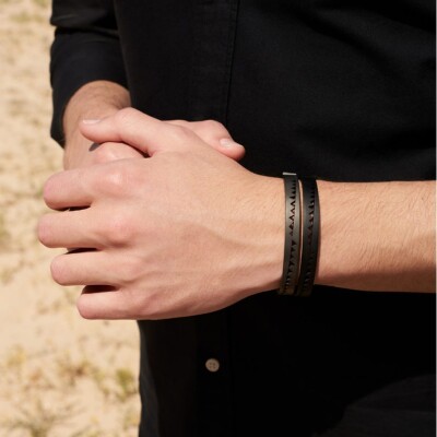 Bracelet Akillis bangle Capture Me en titane DLC noir