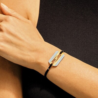 Bracelet Akillis LoveTag en titane et or jaune