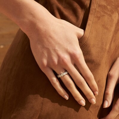 Bague Akillis Python en or blanc et diamants