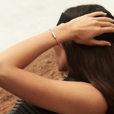 Bracelet Akillis flex fermé aimanté Bang Bang en or blanc