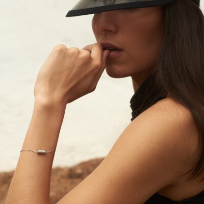 Bracelet Akillis chaîne Mini Bang Bang en or blanc