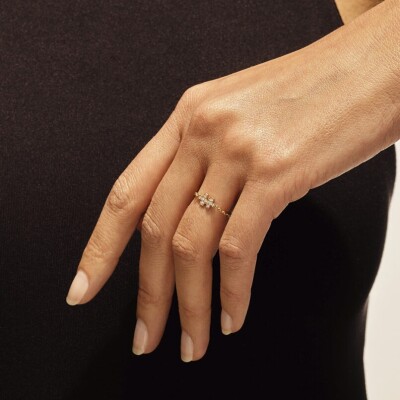Bague Akillis chainette Mini Puzzle en or jaune