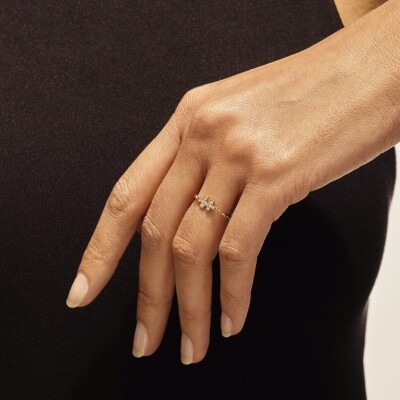 Bague Akillis Mini Puzzle en or jaune et diamants