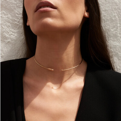 Collier Akillis cible Mini Bang Bang en or rose et diamant