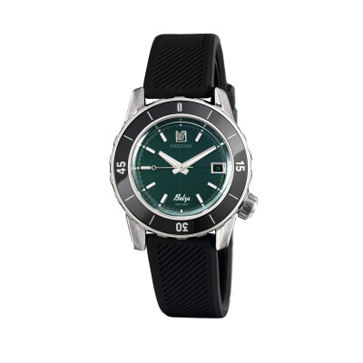Montre March LA.B BELZA AUTOMATIQUE 40 MM - FOREST - Silicone Noir