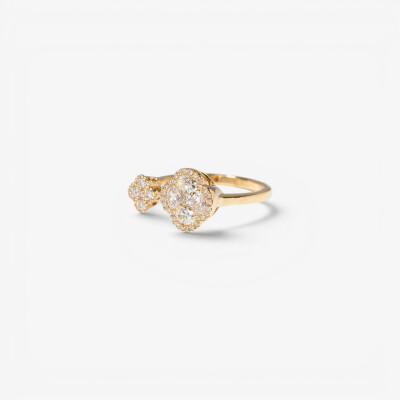 Bague Dame de Trèfle or jaune & diamants
