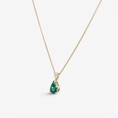 Collier Absolu or jaune, émeraude & diamants