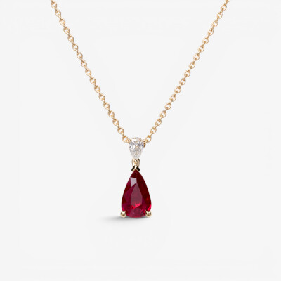 Collier Absolu or jaune, rubis & diamants