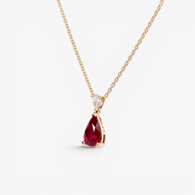 Collier Absolu or jaune, rubis & diamants