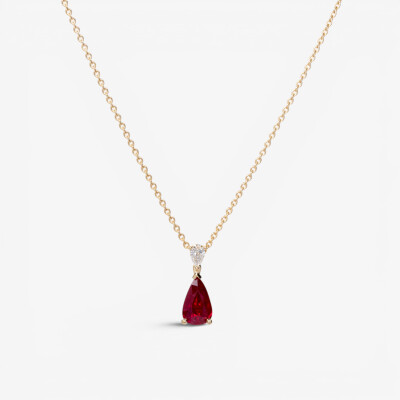 Collier Absolu or jaune, rubis & diamants