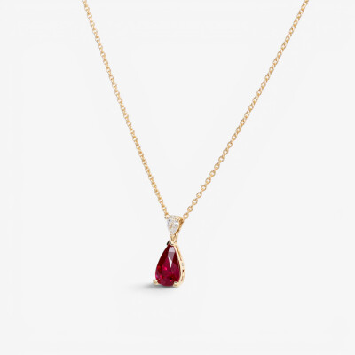 Collier Absolu or jaune, rubis & diamants