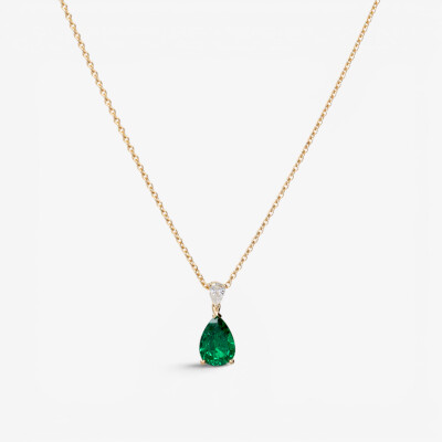 Collier Absolu or jaune, émeraude & diamants