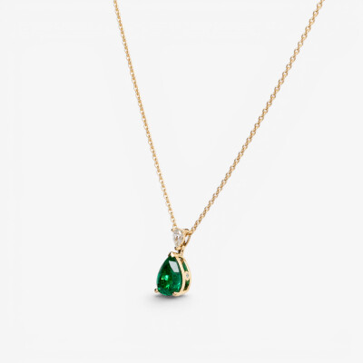 Collier Absolu or jaune, émeraude & diamants