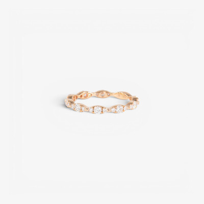 Alliance Provence demi-tour or rose & diamants