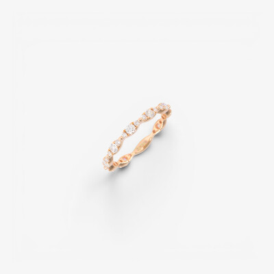 Alliance Provence demi-tour or rose & diamants